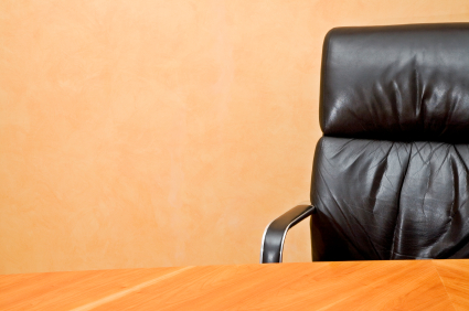 empty chair at table